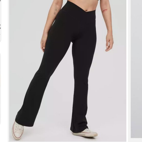 aerie Pants - Aerie OFFLINE Real Me High Waisted Crossover Flare Legging